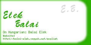 elek balai business card